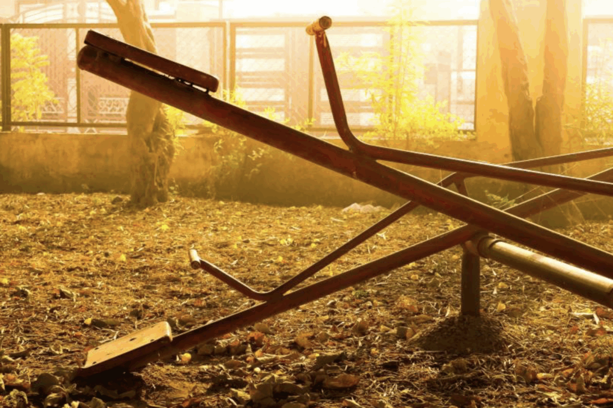 Seesaw in the park
