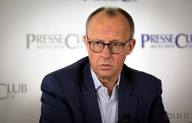 A photograph of German Chancellor Friedrich Merz